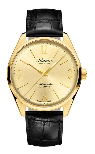 Worldmaster Art Deco Automatic | Yellow Gold PVD/Leather