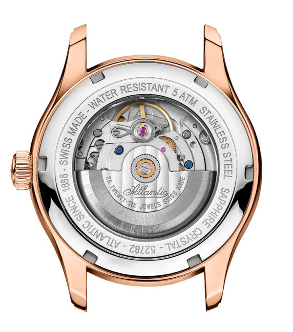 Worldmaster Automatic Pointer Date Rose Gold PVD – Atlantic Watches