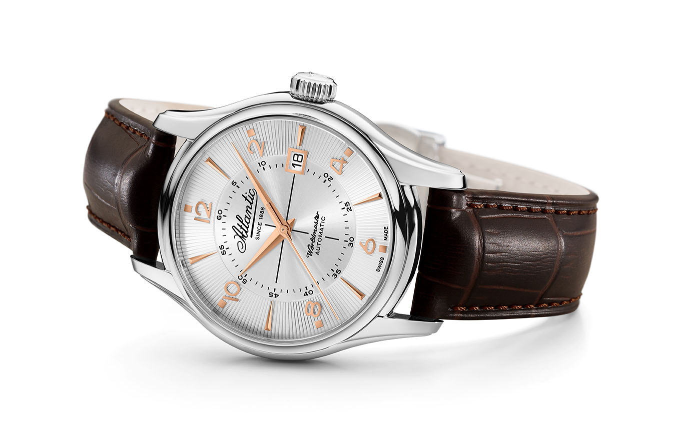 新品　アトランティック　ワールドマスター　１８８８　55750.41.25R Worldmaster 1888 Automatic Vintage Edition 40mm | Silver & Rose