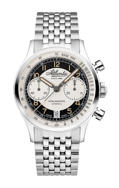 Atlantic Worldmaster Bicompax Dual Color on Metal Bracelet