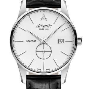 Seaport Small Second | White Dial on Leather Strap