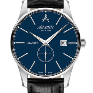 Seaport Small Second | Blau auf Lederband
