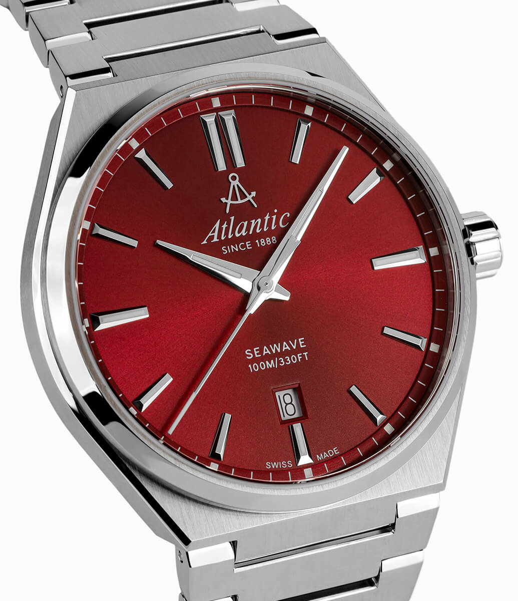 Atlantic Watches Seawave Gents | Red Dial