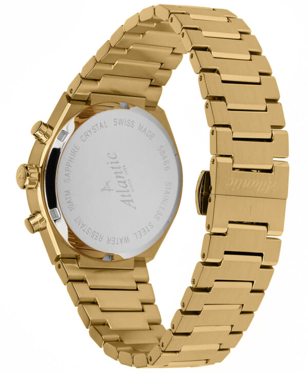 Seawave Chrono | Yellow Gold PVD with Black Dial – Atlantic Watches