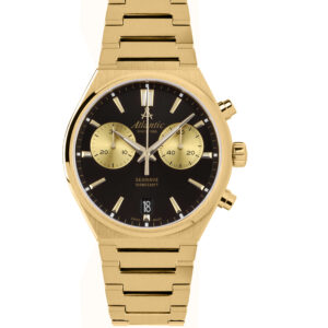 Seawave Chrono | Gelbgold PVD mit schwarzem Zifferblatt