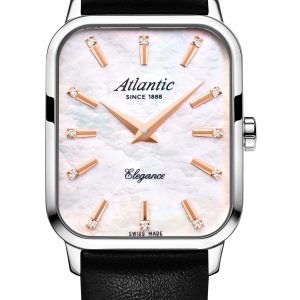 Elegance Belle | Perlmutt-Zifferblatt mit Lederarmband