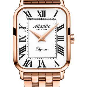 Elegance Belle | Rose Gold PVD with Roman Numerals and Metal Bracelet