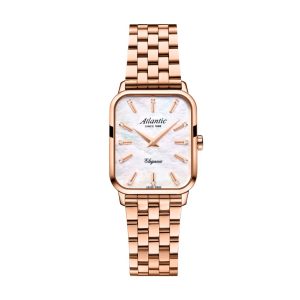 Elegance Belle | Rose Gold mit Perlmutt-Zifferblatt und Metallarmband