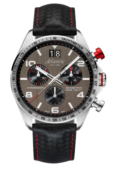 Grand Prix Quartz Chronograph | Anthracite Dial Carbon Leather