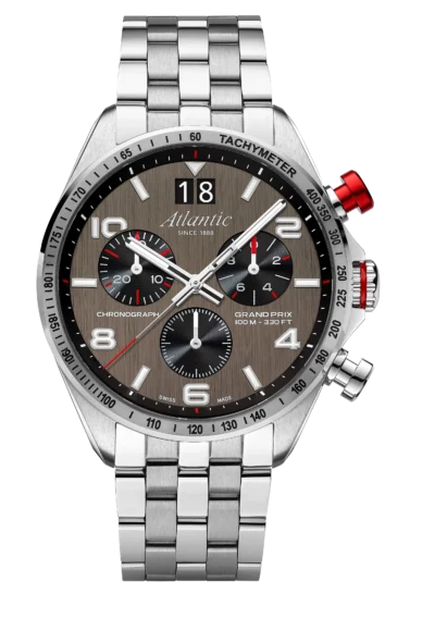 Grand Prix Quartz Chronograph | Anthracite Dial Steel Bracelet